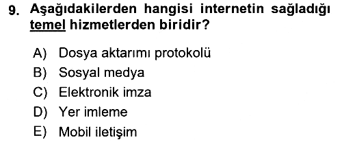 E-Perakendecilik 2016-2017 Ara Sınav - 9. soru