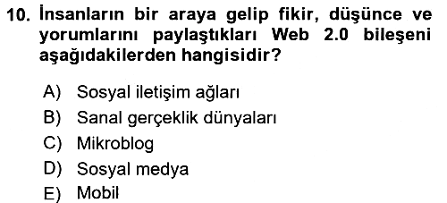 E-Perakendecilik 2016-2017 Ara Sınav - 10. soru