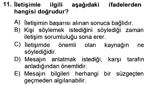 Kişisel Satış Teknikleri 2012-2013 Ara Sınav - 11. soru