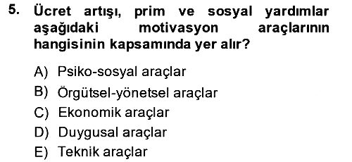 Kişisel Satış Teknikleri 2014-2015 Tek Ders Sınavı - 5. soru