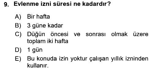 Perakende Yönetimi 2016-2017 Dönem Sonu Sınavı - 9. soru