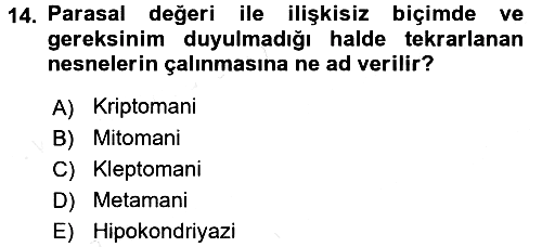 Perakende Yönetimi 2017-2018 Dönem Sonu Sınavı - 14. soru