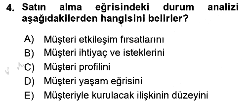 Perakendecilikte Müşteri İlişkileri Yönetimi 2022-2023 Ara Sınav - 4. soru