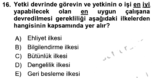 Satış Yönetimi 2018-2019 Yaz Okulu Sınavı - 16. soru