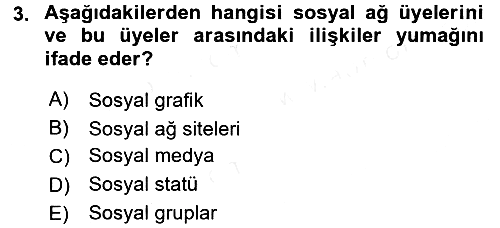Sosyal Medya 2015-2016 Ara Sınav - 3. soru