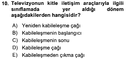 Film ve Video Kültürü 2016-2017 Dönem Sonu Sınavı - 10. soru