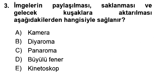 Kamera Tekniğine Giriş 2022-2023 Ara Sınav - 3. soru