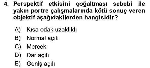 Kamera Tekniğine Giriş 2016-2017 Dönem Sonu Sınavı - 4. soru