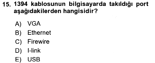 Kamera Tekniğine Giriş 2016-2017 Dönem Sonu Sınavı - 15. soru