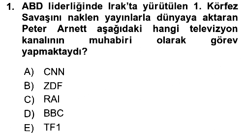 Radyo ve Televizyon Yayıncılığı 2016-2017 Ara Sınav - 1. soru