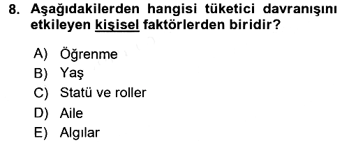 Sağlık Hizmetleri Pazarlaması 2015-2016 Ara Sınav - 8. soru