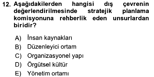 Sağlık Hizmetleri Pazarlaması 2015-2016 Ara Sınav - 12. soru