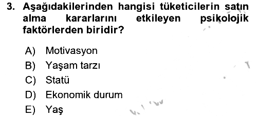 Sağlık Hizmetleri Pazarlaması 2016-2017 Ara Sınav - 3. soru