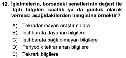 Sağlık Hizmetleri Pazarlaması 2016-2017 Ara Sınav - 12. soru