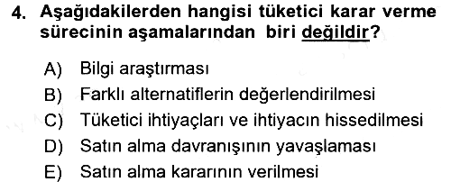 Sağlık Hizmetleri Pazarlaması 2017-2018 Ara Sınav - 4. soru