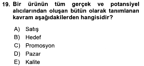 Sağlık Kurumları Yönetimi 1 2022-2023 Ara Sınav - 19. soru