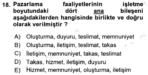 Sağlık Kurumları Yönetimi 1 2025-2026 Ara Sınav - 18. soru