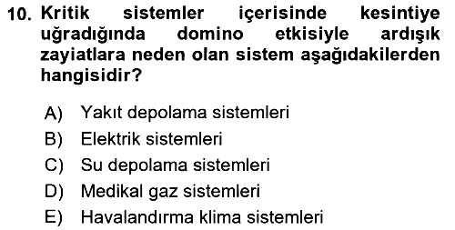 Sağlık Kurumları Yönetimi 1 2019-2020 Dönem Sonu Sınavı - 10. soru