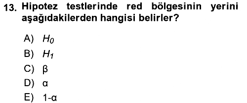 Tıbbi İstatistik 2016-2017 Dönem Sonu Sınavı - 13. soru
