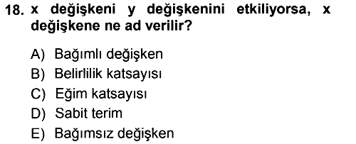 Tıbbi İstatistik 2013-2014 Tek Ders Sınavı - 18. soru