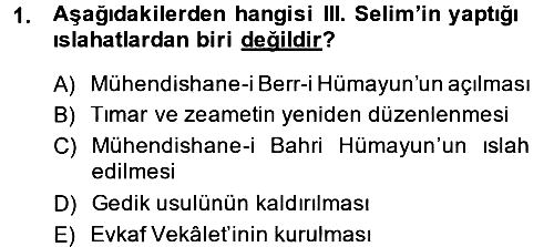 Atatürk İlkeleri ve Inkılap Tarihi - 1 2014-2015 Dönem Sonu Sınavı - 1. soru
