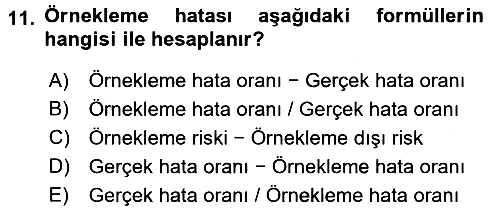 Denetim 2016-2017 3 Ders Sınavı - 11. soru