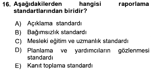 Denetim 2016-2017 3 Ders Sınavı - 16. soru