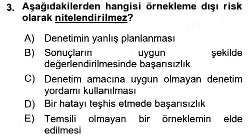Denetim 2017-2018 3 Ders Sınavı - 3. soru