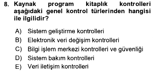 Denetim 2017-2018 3 Ders Sınavı - 8. soru