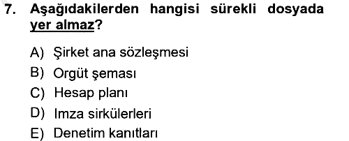 Denetim 2012-2013 Ara Sınav - 7. soru