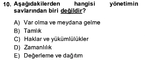 Denetim 2013-2014 Ara Sınav - 10. soru