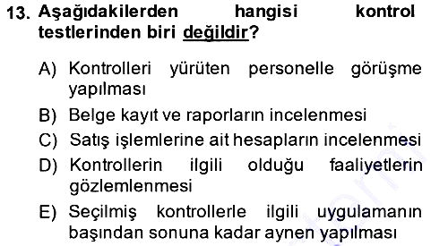 Denetim 2013-2014 Ara Sınav - 13. soru