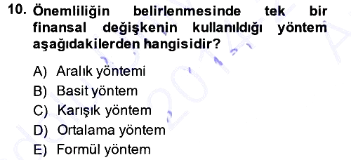 Denetim 2014-2015 Ara Sınav - 10. soru
