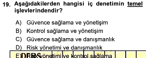 Denetim 2015-2016 Ara Sınav - 19. soru