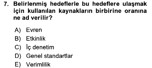 Denetim 2018-2019 Ara Sınav - 7. soru