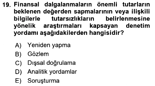 Denetim 2021-2022 Ara Sınav - 19. soru