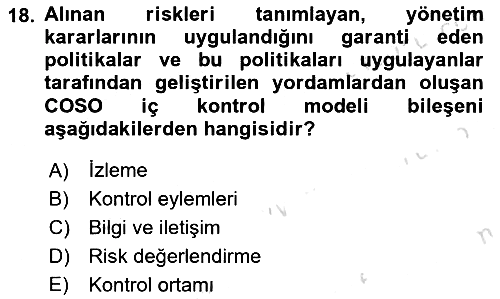 Denetim 2024-2025 Ara Sınav - 18. soru