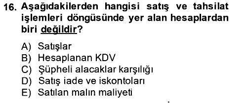 Denetim 2012-2013 Dönem Sonu Sınavı - 16. soru