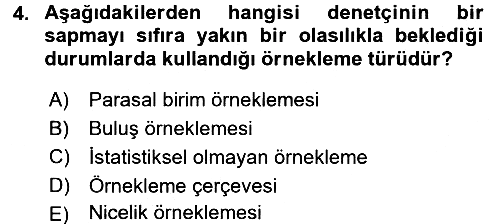 Denetim 2015-2016 Dönem Sonu Sınavı - 4. soru