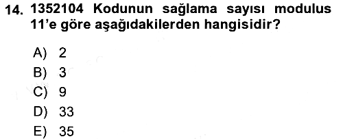 Denetim 2016-2017 Dönem Sonu Sınavı - 14. soru