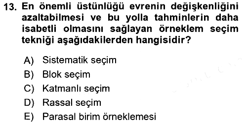 Denetim 2017-2018 Dönem Sonu Sınavı - 13. soru
