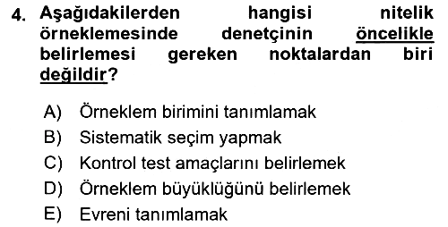 Denetim 2021-2022 Dönem Sonu Sınavı - 4. soru