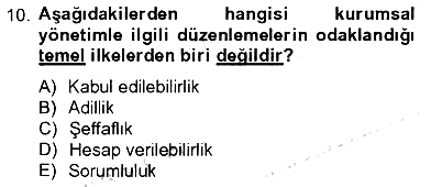 Denetim 2012-2013 Tek Ders Sınavı - 10. soru