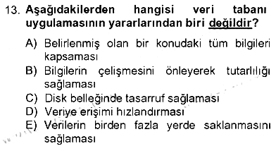 Denetim 2012-2013 Tek Ders Sınavı - 13. soru