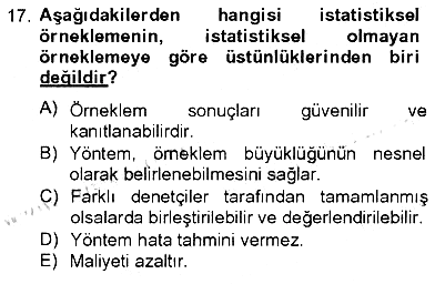 Denetim 2012-2013 Tek Ders Sınavı - 17. soru
