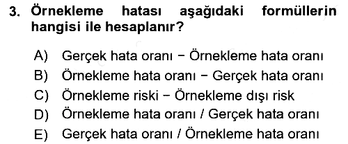 Denetim 2015-2016 Tek Ders Sınavı - 3. soru
