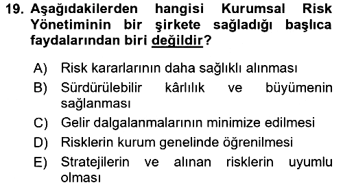 Denetim 2015-2016 Tek Ders Sınavı - 19. soru