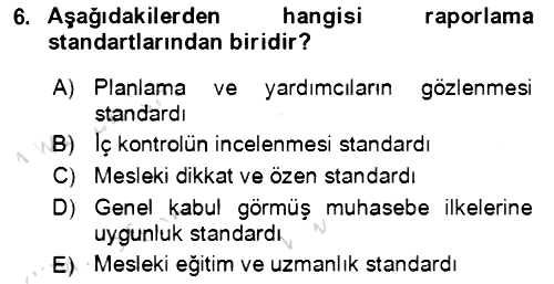 Denetim 2022-2023 Yaz Okulu Sınavı - 6. soru