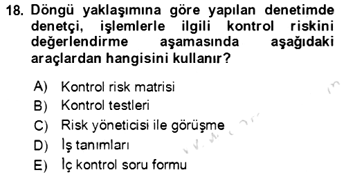 Denetim 2022-2023 Yaz Okulu Sınavı - 18. soru