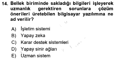 Denetim 2025-2026 Yaz Okulu Sınavı - 14. soru